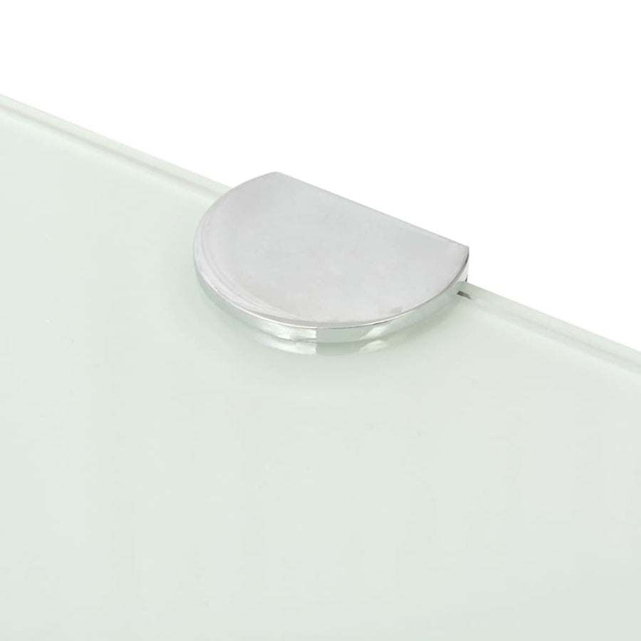 Hoekschap Met Chromen Dragers Glas 1 35 x 35 cm Wit