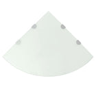 Hoekschap 45x45 cm glas wit