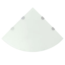 Hoekschap Met Chromen Dragers Glas 1 45 x 45 cm Wit