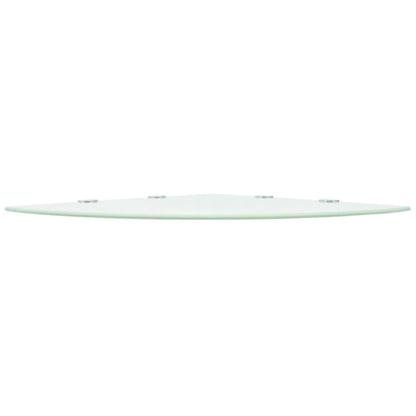 Hoekschap Met Chromen Dragers Glas 1 45 x 45 cm Wit