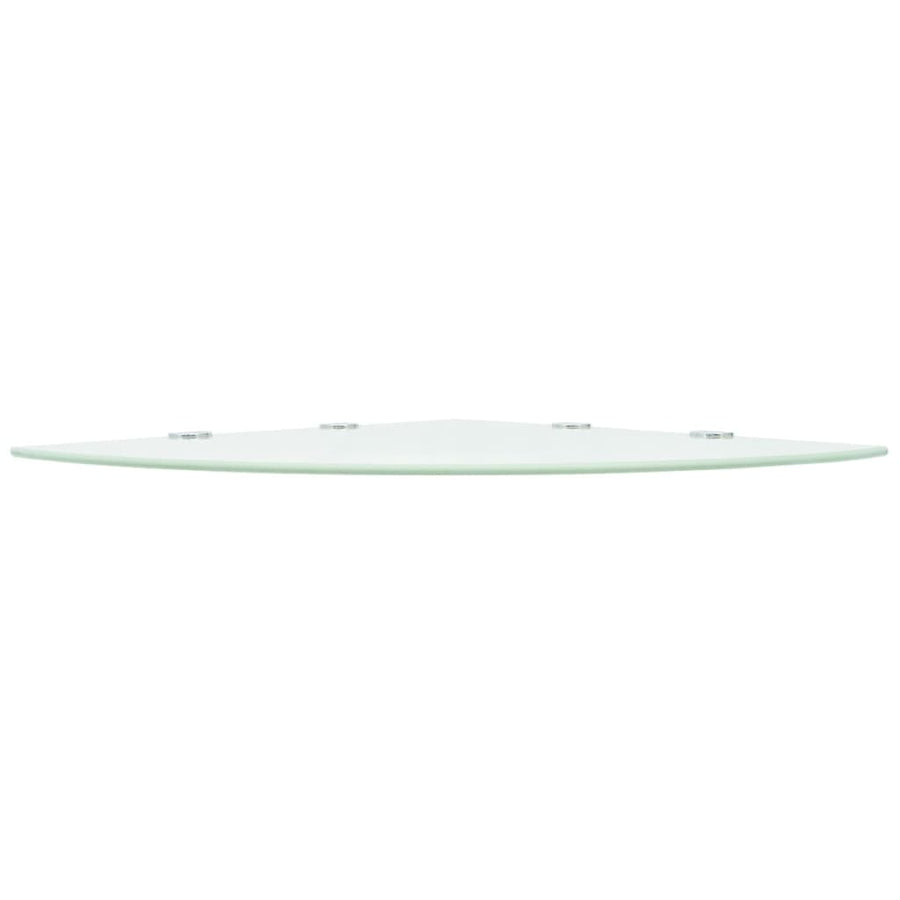 Hoekschap Met Chromen Dragers Glas 1 45 x 45 cm Wit