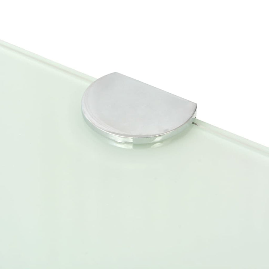 Hoekschap Met Chromen Dragers Glas 1 45 x 45 cm Wit