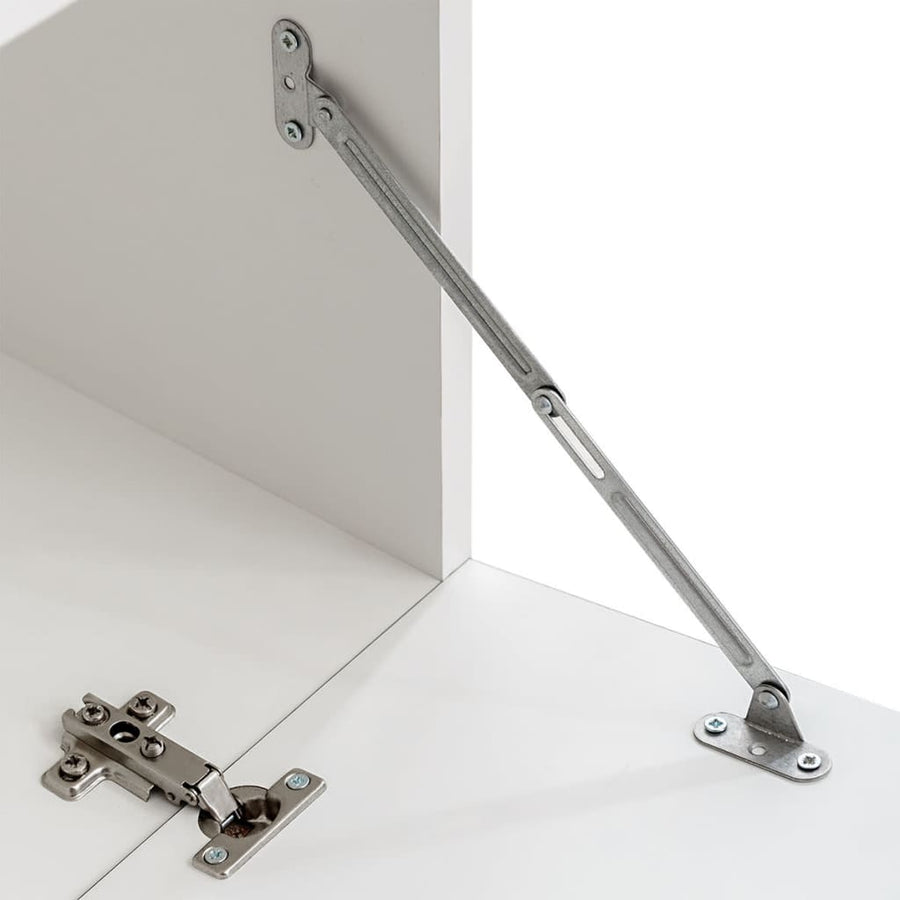 Muurvitrine Tv-Meubel Met Led-Verlichting 5-Delig Wit