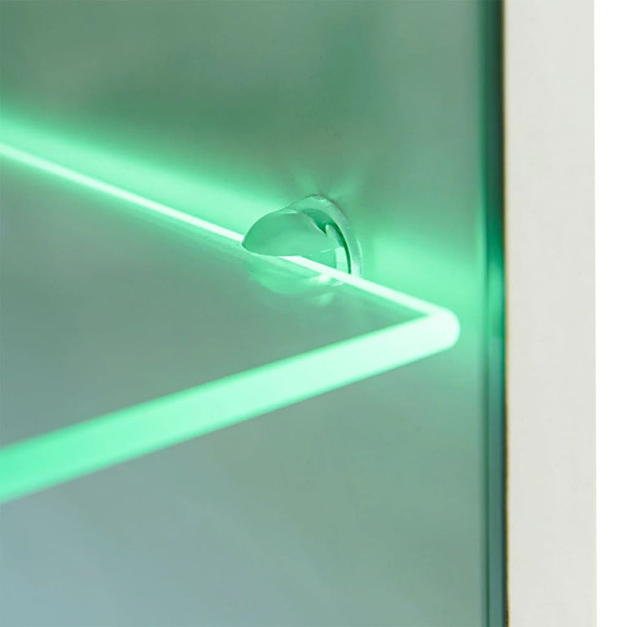 Muurvitrine Tv-Meubel Met Led-Verlichting 5-Delig Wit