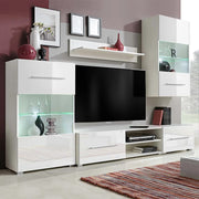 Tv-meubel 5-delig wit met LED