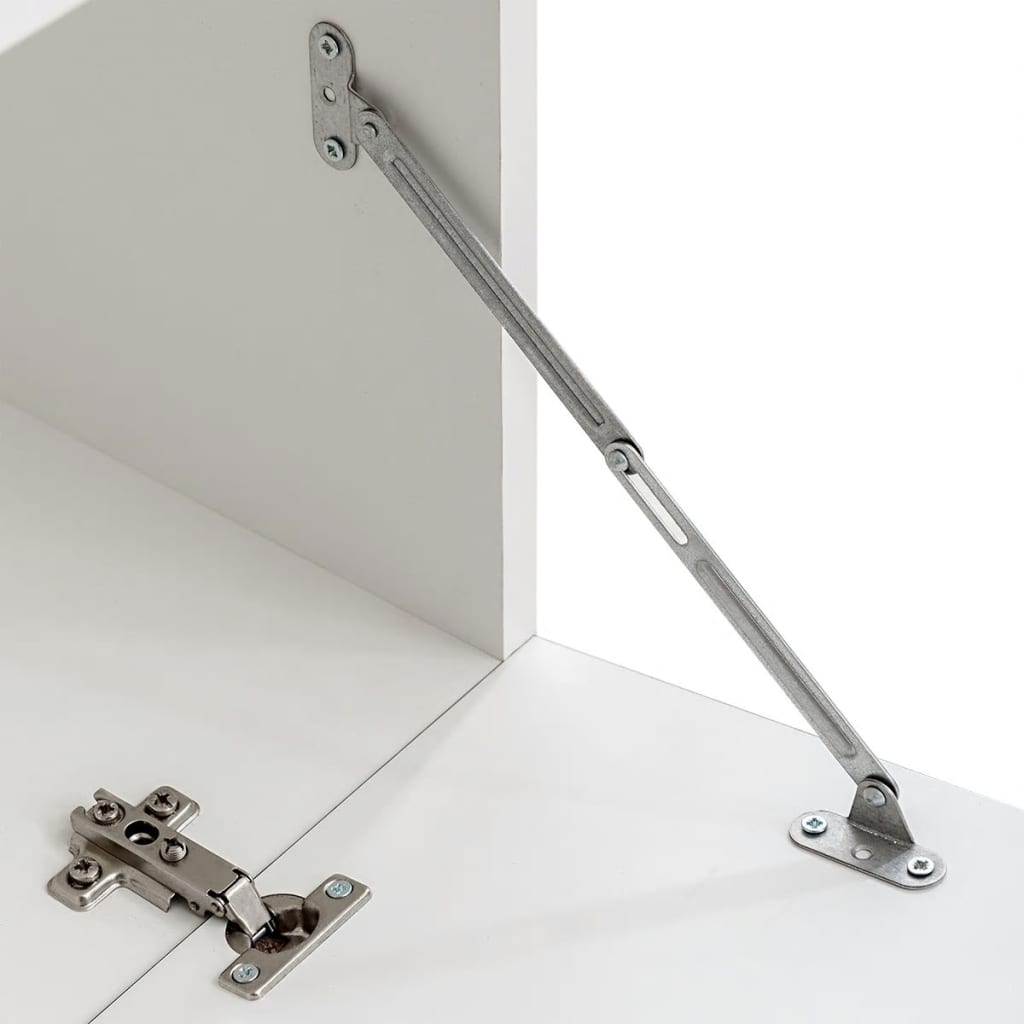 Muurvitrine Tv-Meubel Met Led-Verlichting 5-Delig Zwart