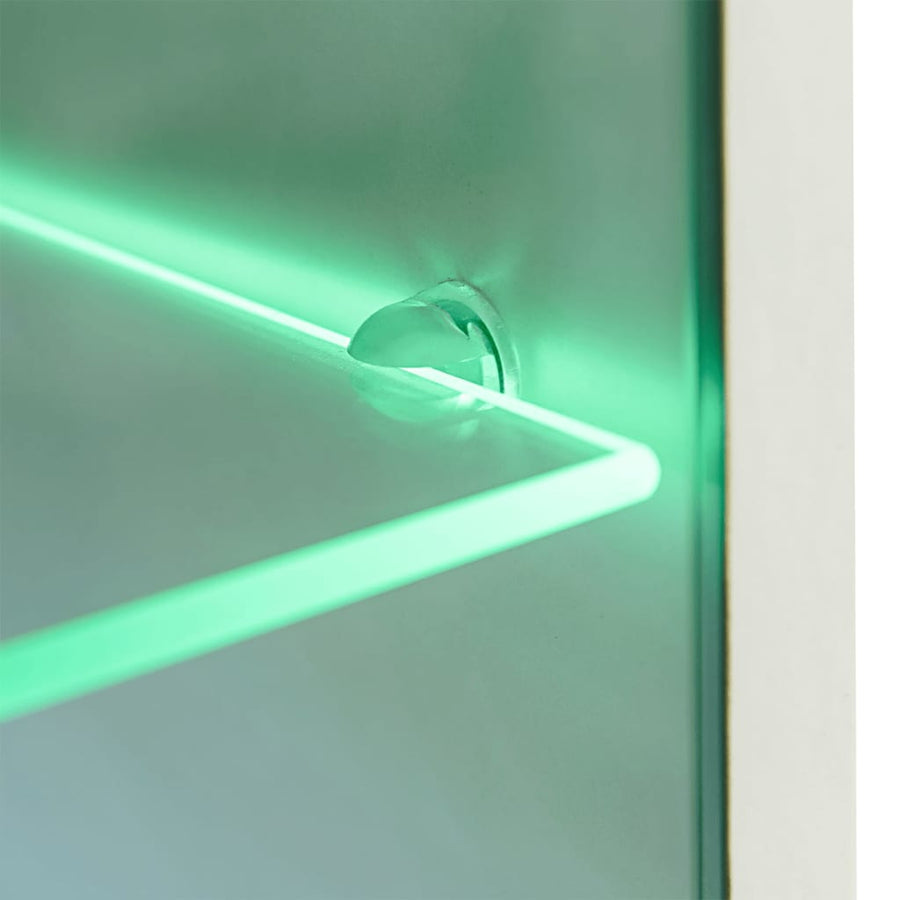 Muurvitrine Tv-Meubel Met Led-Verlichting 5-Delig Zwart