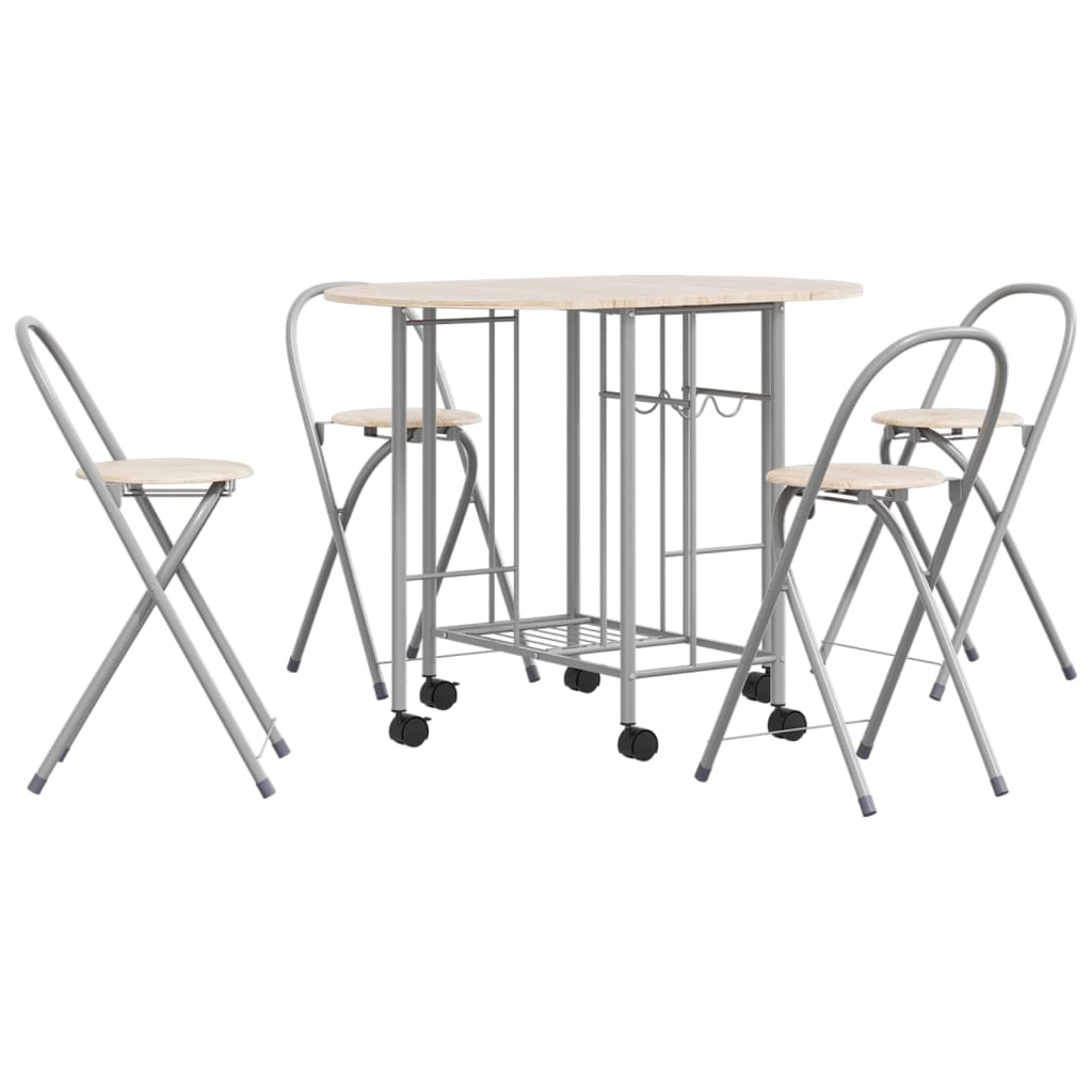 Eetkamerset Opvouwbaar -Dlg Mdf Beige