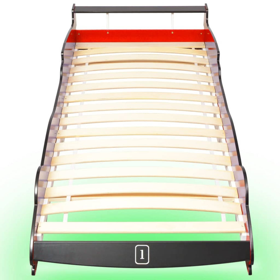 Kinderbed Raceauto Met Led-Verlichting 90X200 Cm Rood