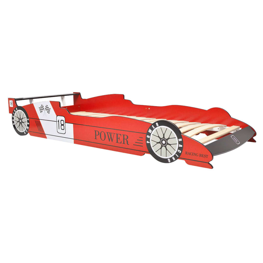 Kinderbed Raceauto Met Led-Verlichting 90X200 Cm Rood