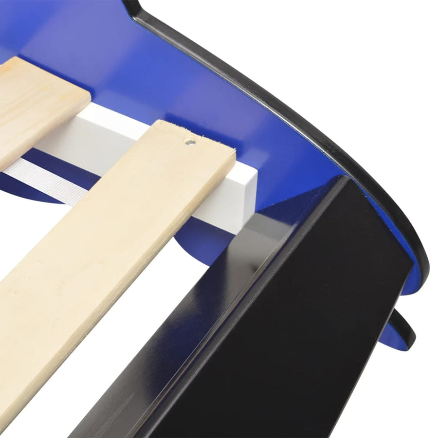 Kinderbed Raceauto Met Led-Verlichting 90X200 Cm Blauw