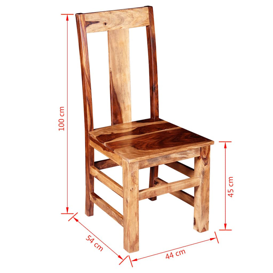 Eetkamerstoelen 2 st massief acaciahout