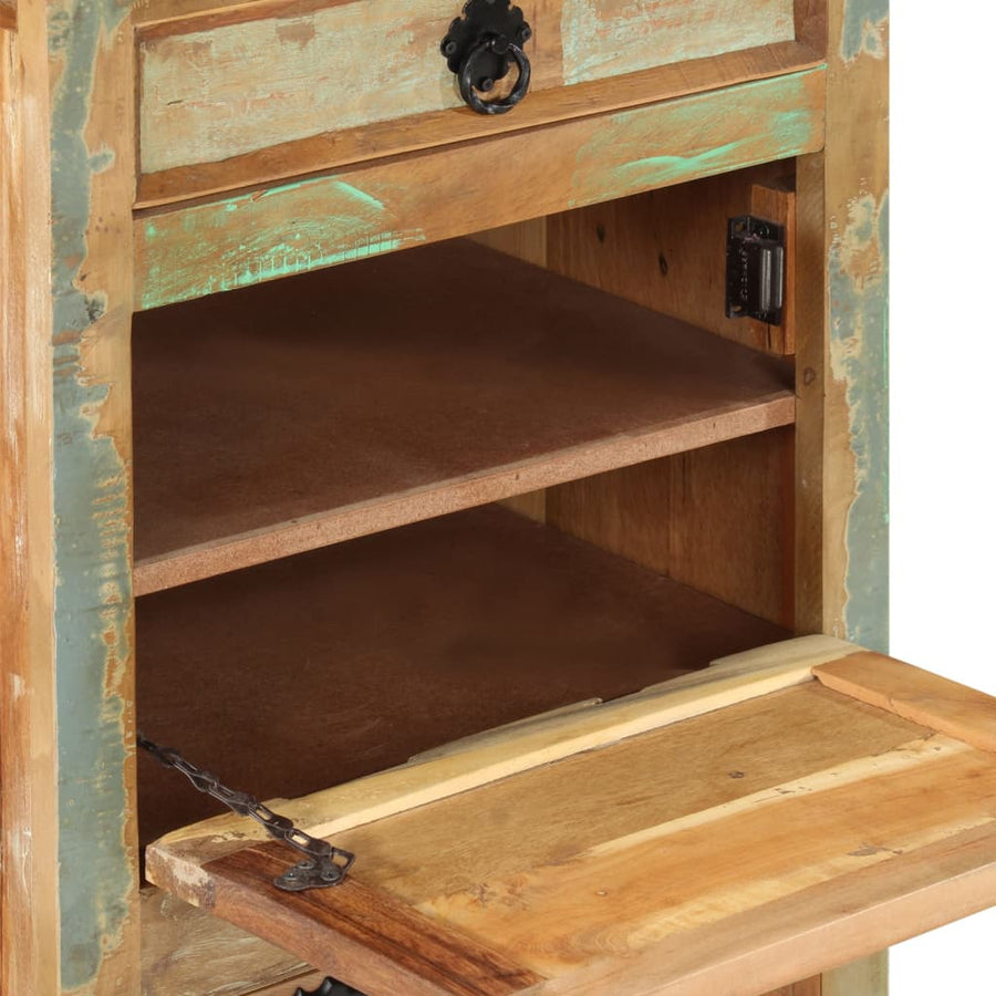 Schoenenkast met lade 4-laags massief gerecycled hout