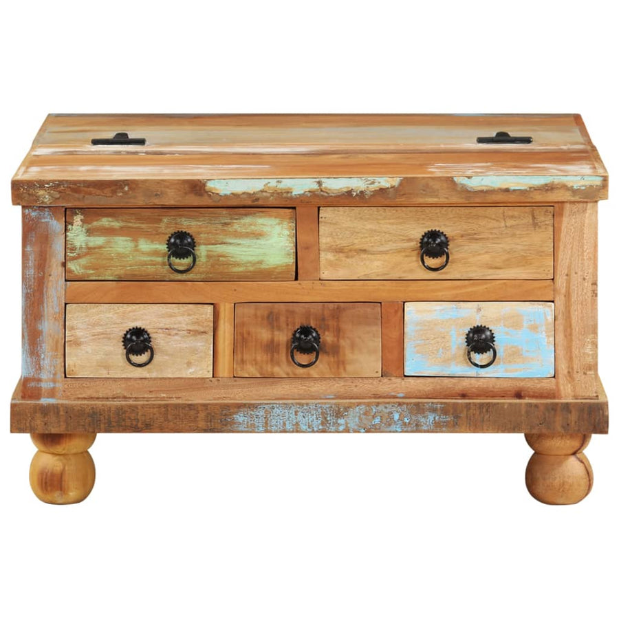 Salontafel 70X70X38 Cm Gerecycled Hout Multikleur