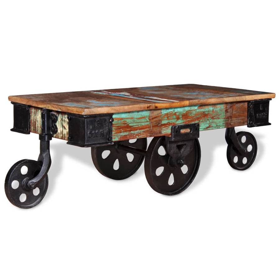Salontafel 90x45x35 cm gerecycled hout