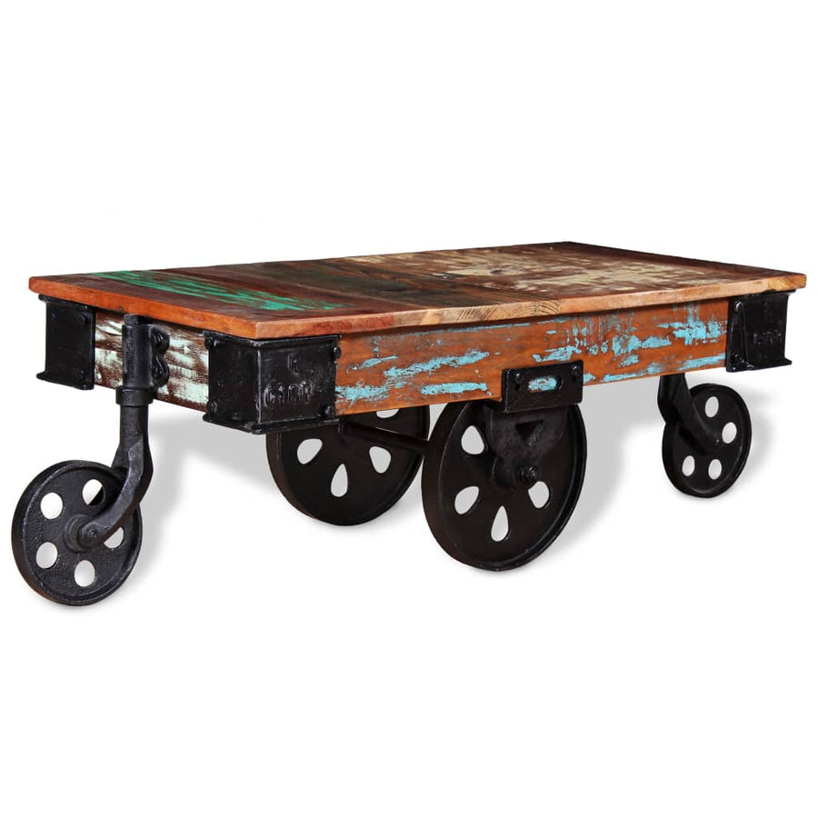 Salontafel 90x45x35 cm gerecycled hout