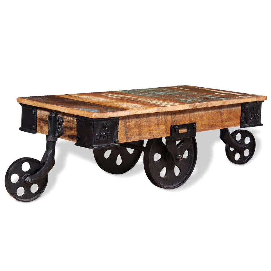 Salontafel 90x45x35 cm gerecycled hout