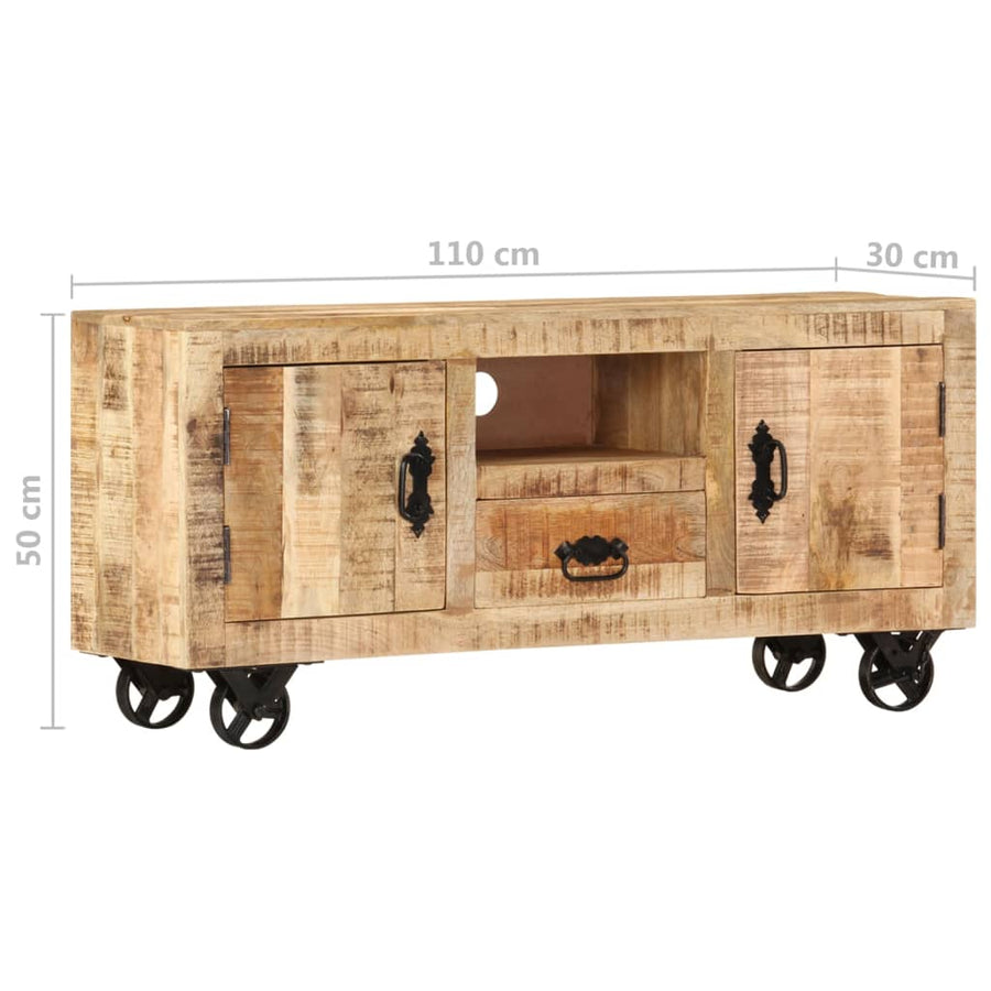 Tv-Meubel Ruw Mangohout 110 x 30 x 50 cm massief mangohout