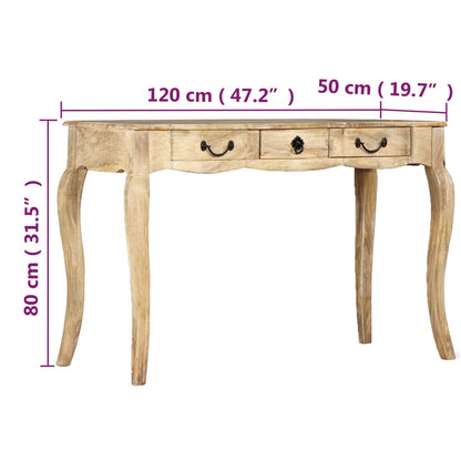 Wandtafel 120x50x80 cm massief mangohout