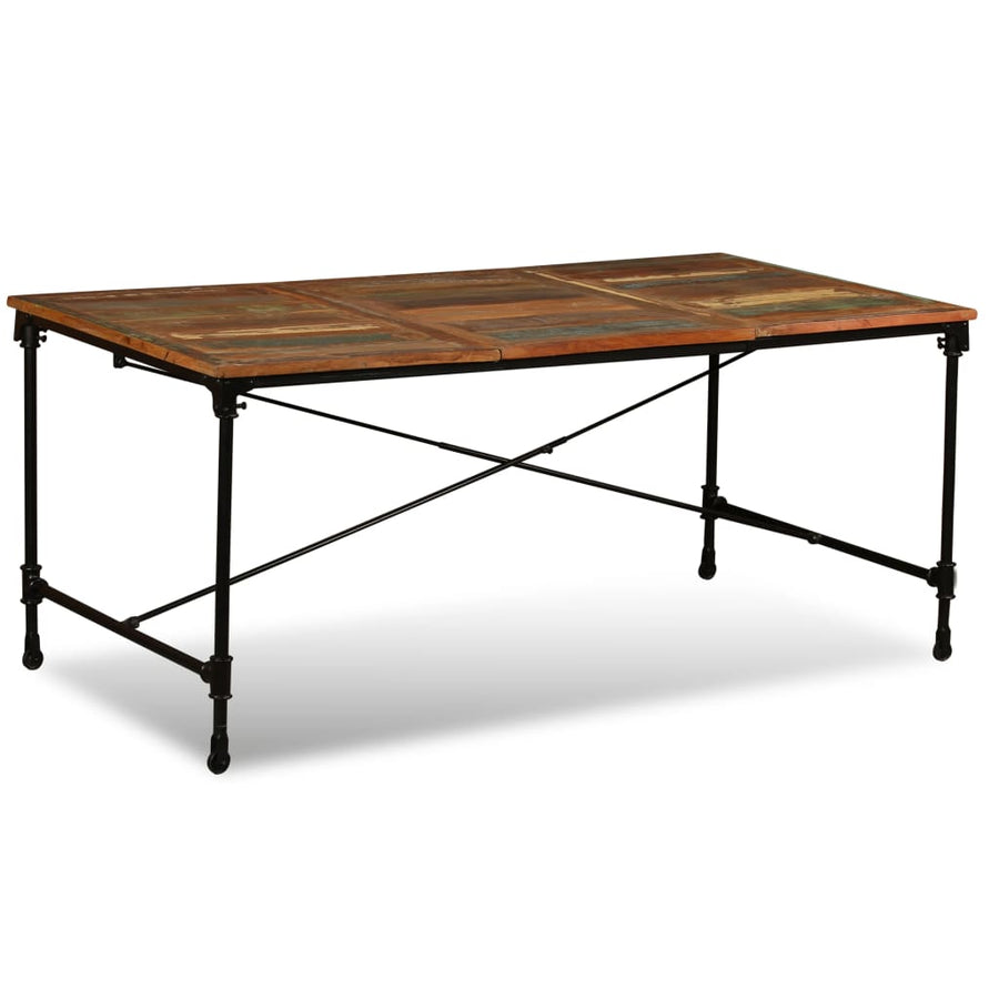 Eettafel 80 Cm Massief Gerecycled Hout 180 x 90 x 76 cm Donkerbruin