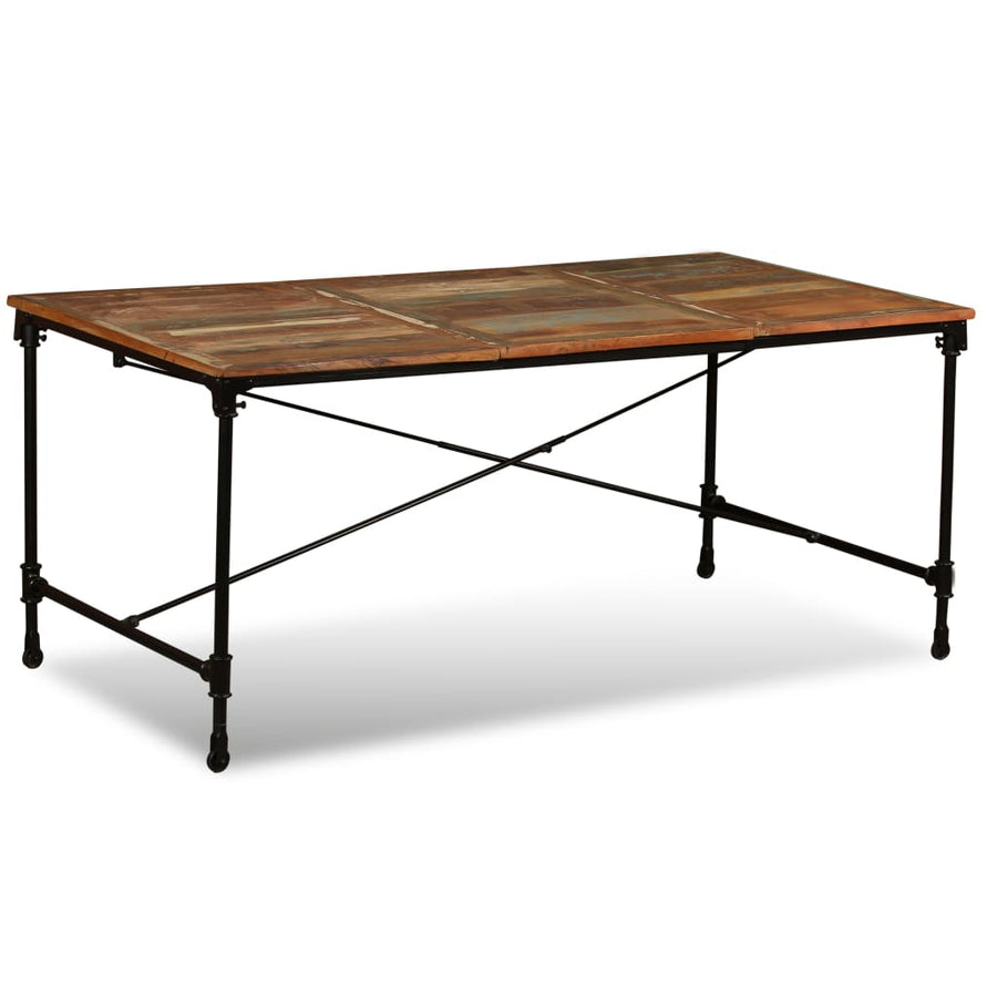 Eettafel 80 Cm Massief Gerecycled Hout 180 x 90 x 76 cm Donkerbruin
