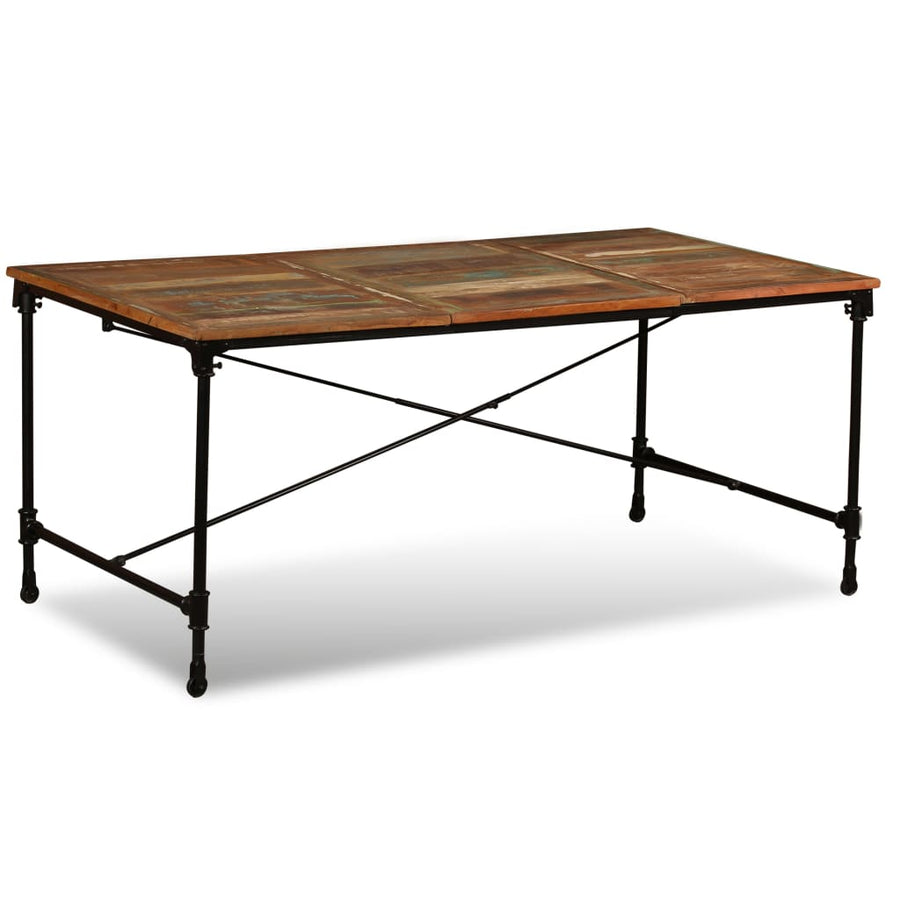 Eettafel 80 Cm Massief Gerecycled Hout 180 x 90 x 76 cm Donkerbruin