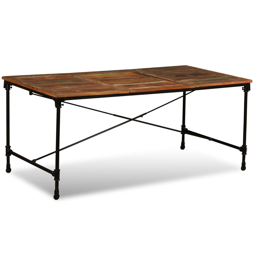 Eettafel 80 Cm Massief Gerecycled Hout 180 x 90 x 76 cm Donkerbruin