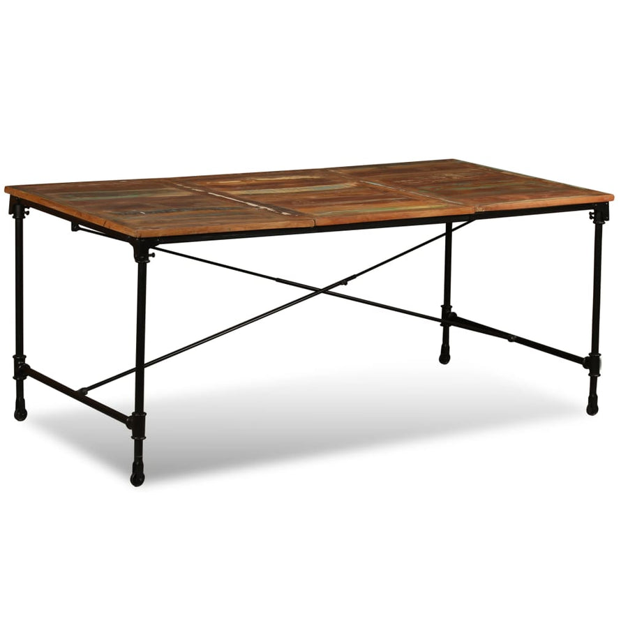 Eettafel 80 Cm Massief Gerecycled Hout 180 x 90 x 76 cm Donkerbruin
