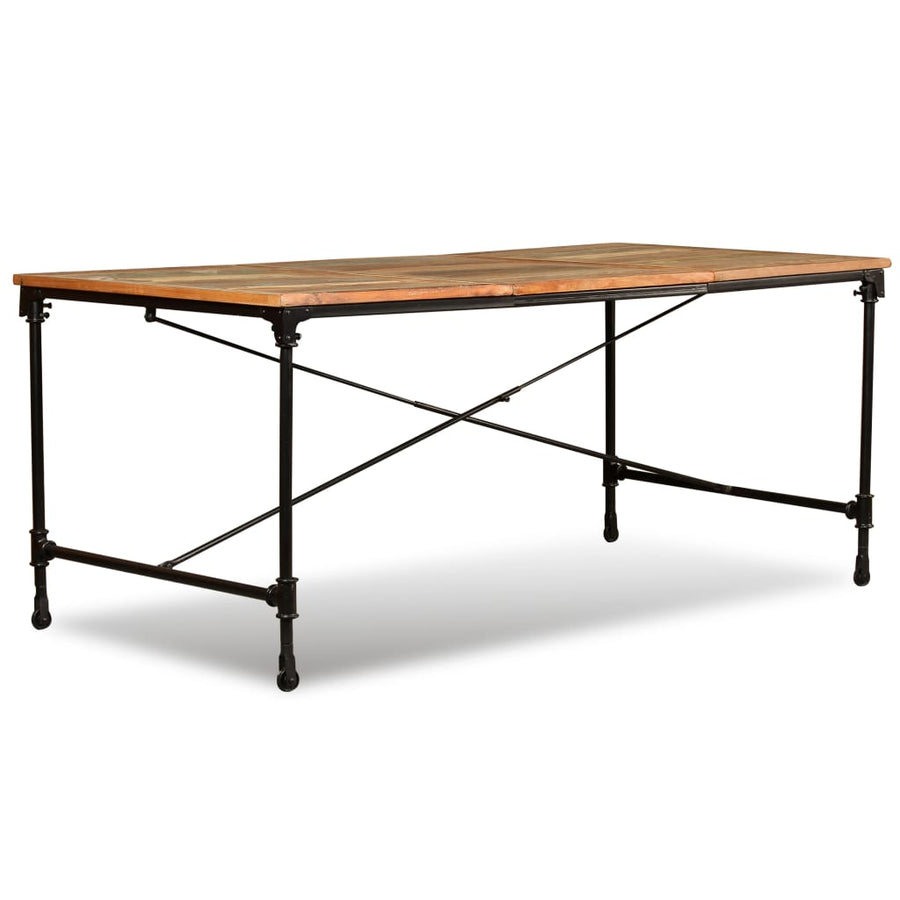 Eettafel 80 Cm Massief Gerecycled Hout 180 x 90 x 76 cm Donkerbruin
