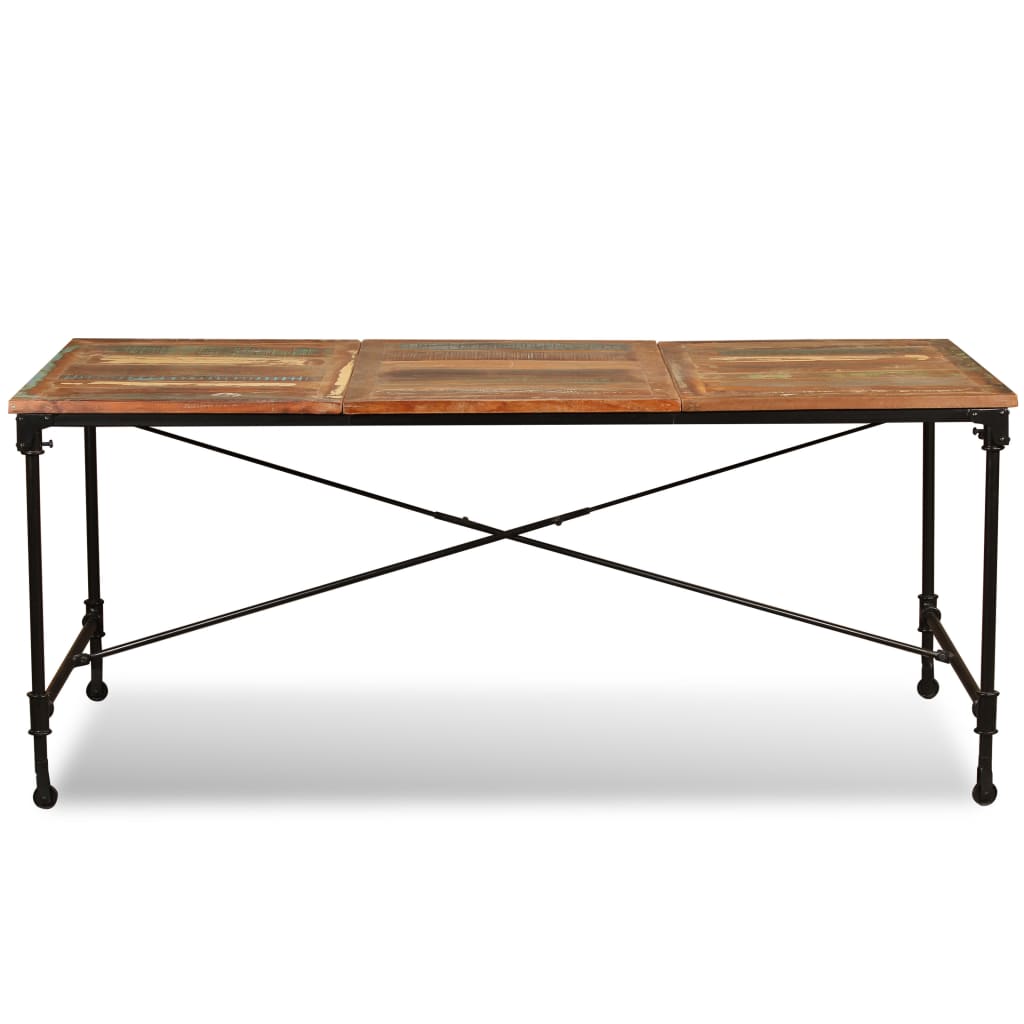 Eettafel 80 Cm Massief Gerecycled Hout 180 x 90 x 76 cm Donkerbruin