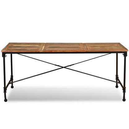 Eettafel 80 Cm Massief Gerecycled Hout 180 x 90 x 76 cm Donkerbruin