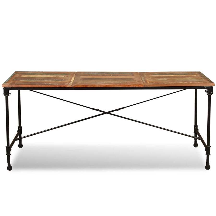Eettafel 80 Cm Massief Gerecycled Hout 180 x 90 x 76 cm Donkerbruin