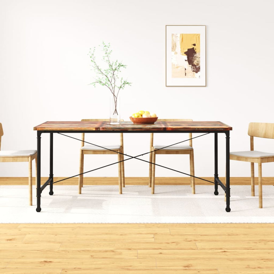 Eettafel 80 Cm Massief Gerecycled Hout 180 x 90 x 76 cm Donkerbruin