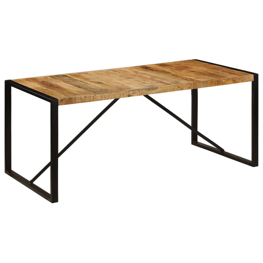 Eettafel 80 Cm Massief Ruw Mangohout 180 x 90 x 76 cm Bruin