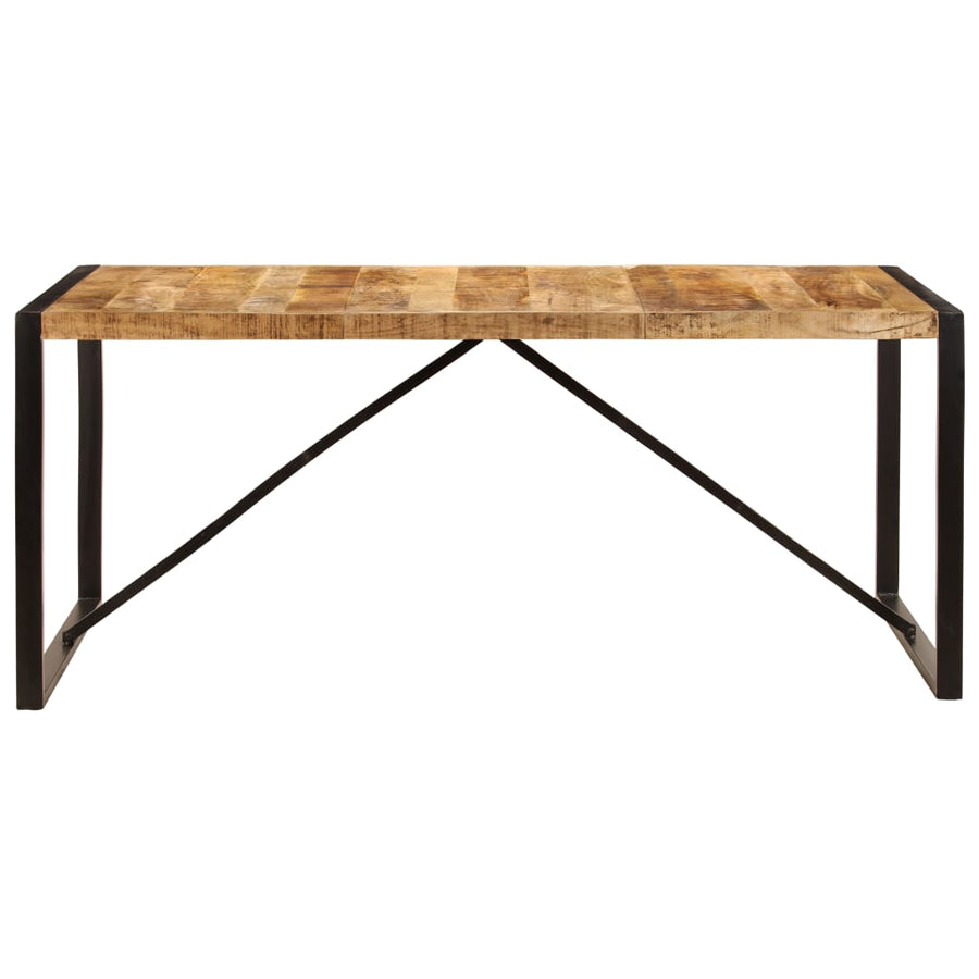 Eettafel 80 Cm Massief Ruw Mangohout 180 x 90 x 76 cm Bruin