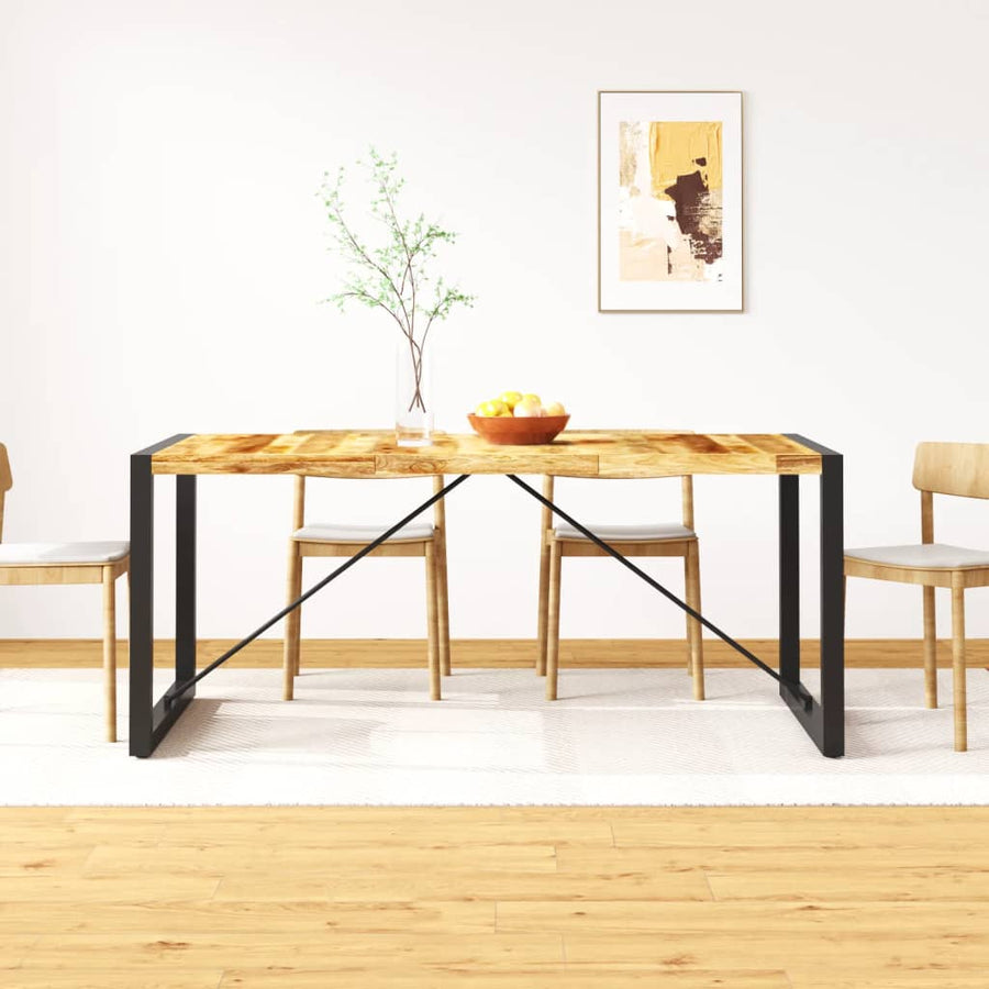 Eettafel 80 Cm Massief Ruw Mangohout 180 x 90 x 76 cm Bruin