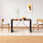 Eettafel 120x60x76 cm gerecycled hout staal