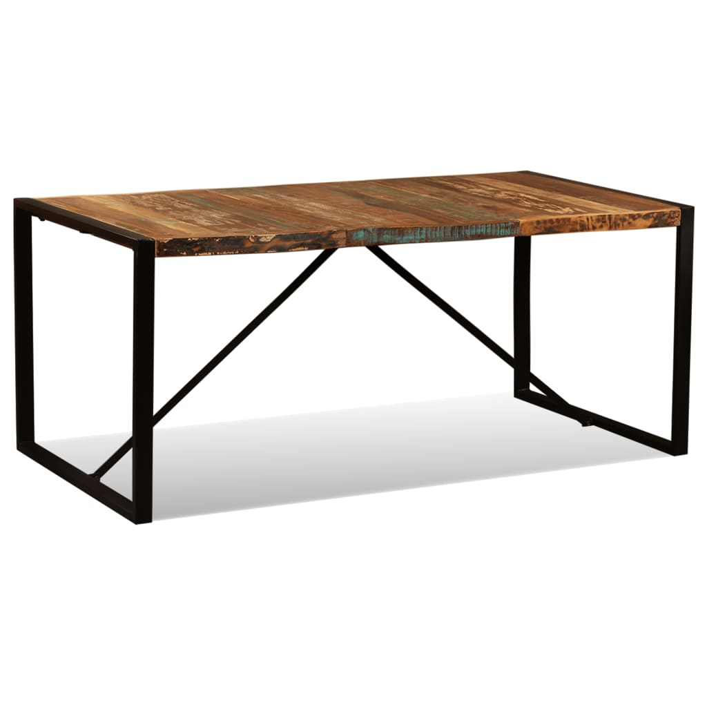 Eettafel 80 Cm Massief Gerecycled Hout 180 x 90 x 76 cm Multikleur