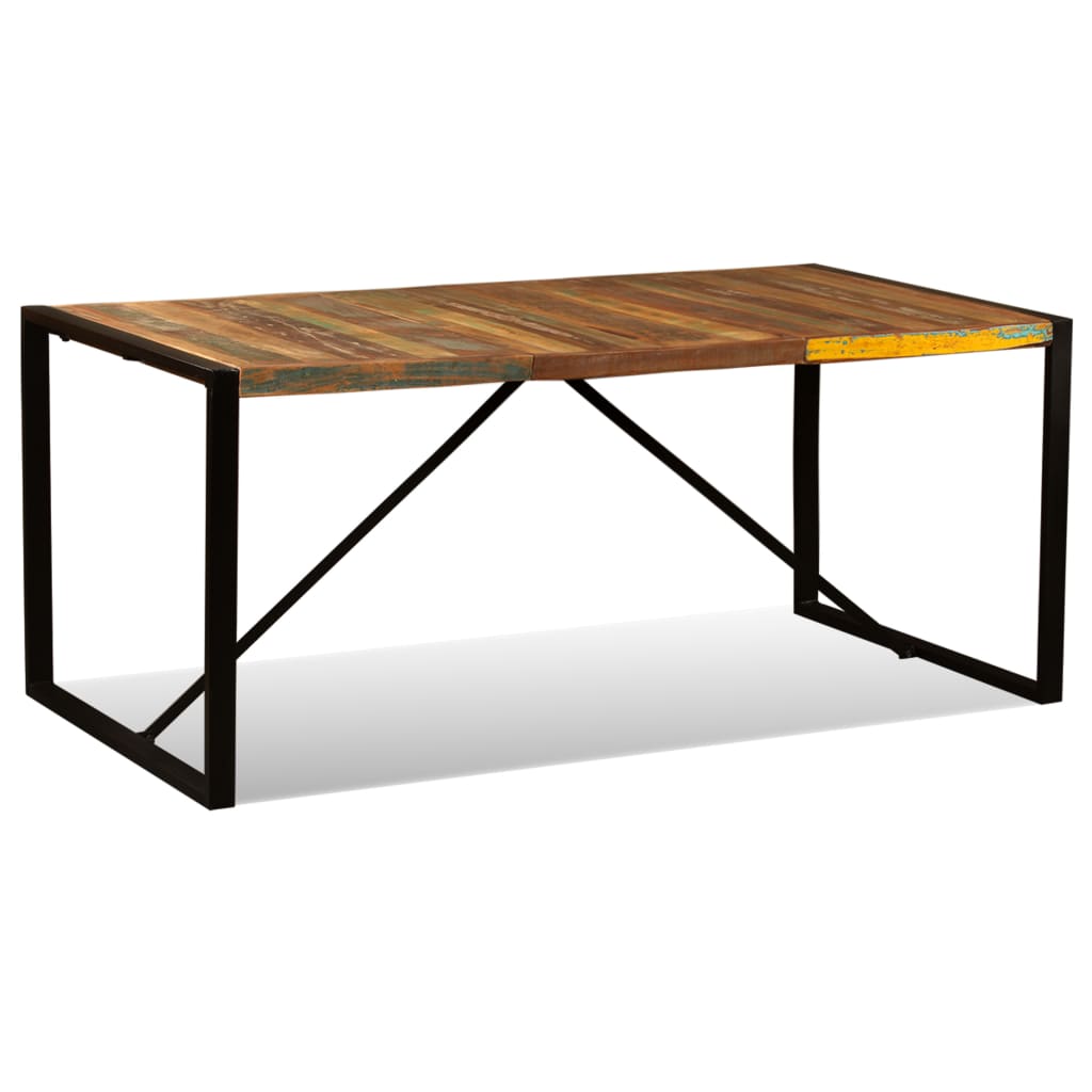 Eettafel 80 Cm Massief Gerecycled Hout 180 x 90 x 76 cm Multikleur
