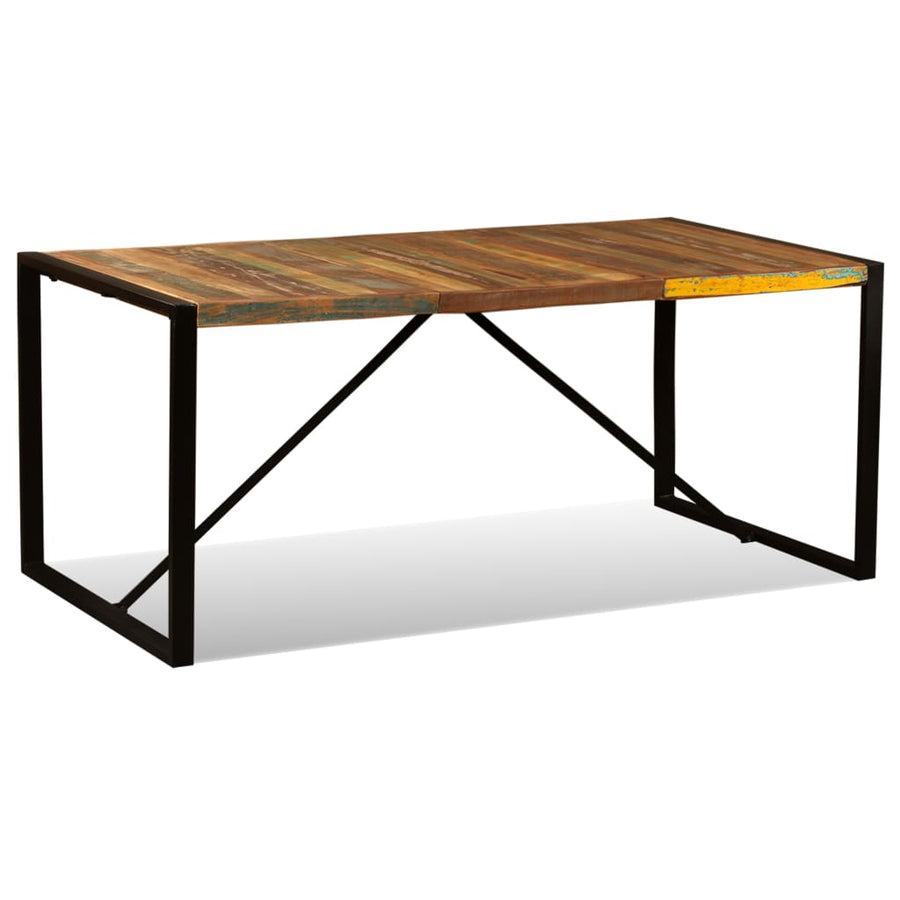Eettafel 80 Cm Massief Gerecycled Hout 180 x 90 x 76 cm Multikleur