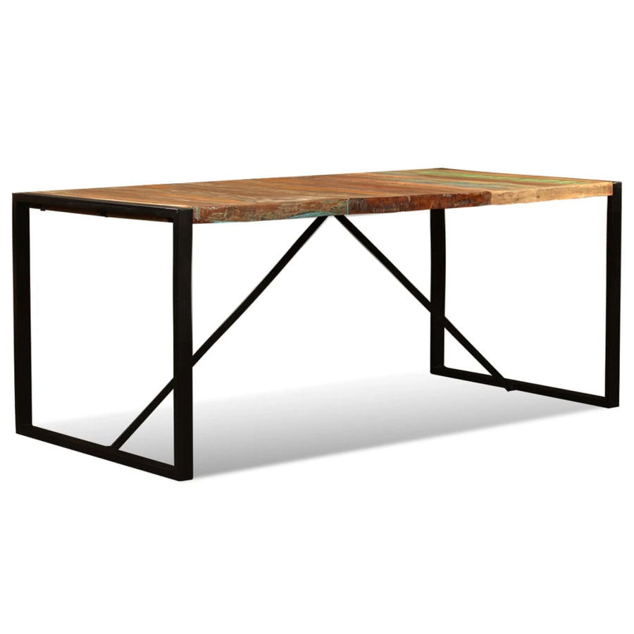 Eettafel 80 Cm Massief Gerecycled Hout 180 x 90 x 76 cm Multikleur