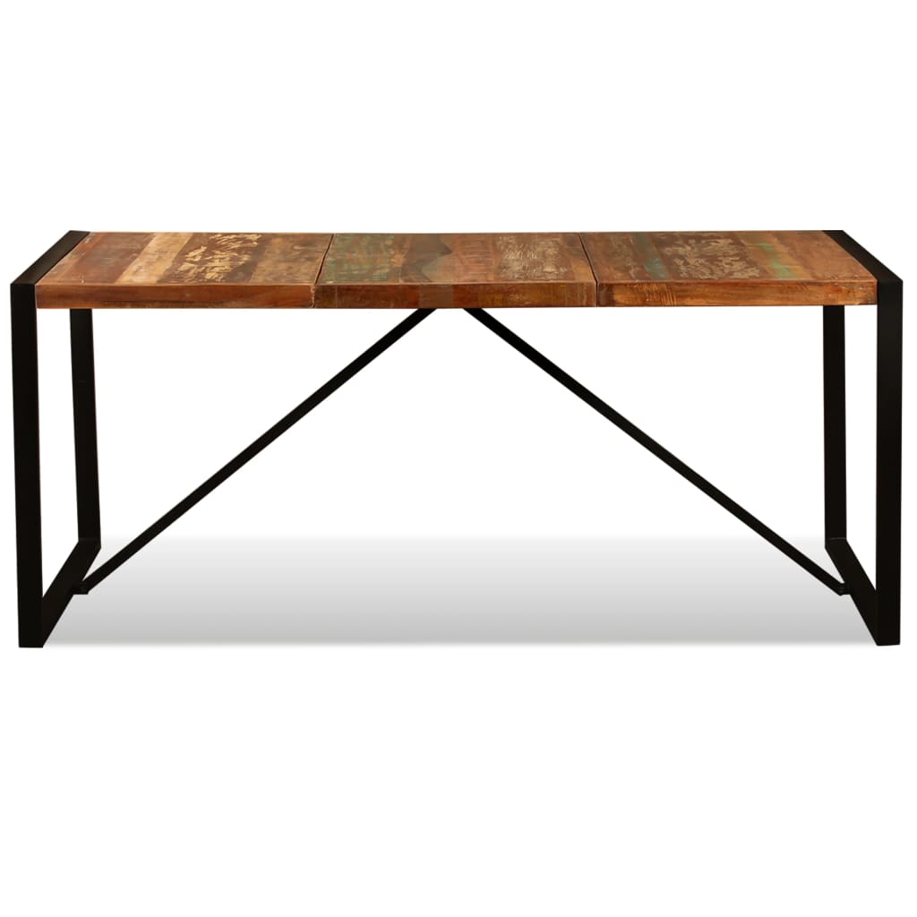 Eettafel 80 Cm Massief Gerecycled Hout 180 x 90 x 76 cm Multikleur