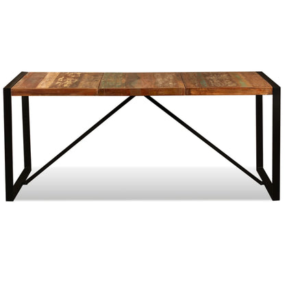 Eettafel 80 Cm Massief Gerecycled Hout 180 x 90 x 76 cm Multikleur