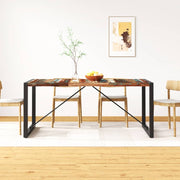 Eettafel 180x90x76 cm gerecycled hout staal