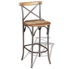 Barkruk massief gerecycled hout 45x45x110 cm