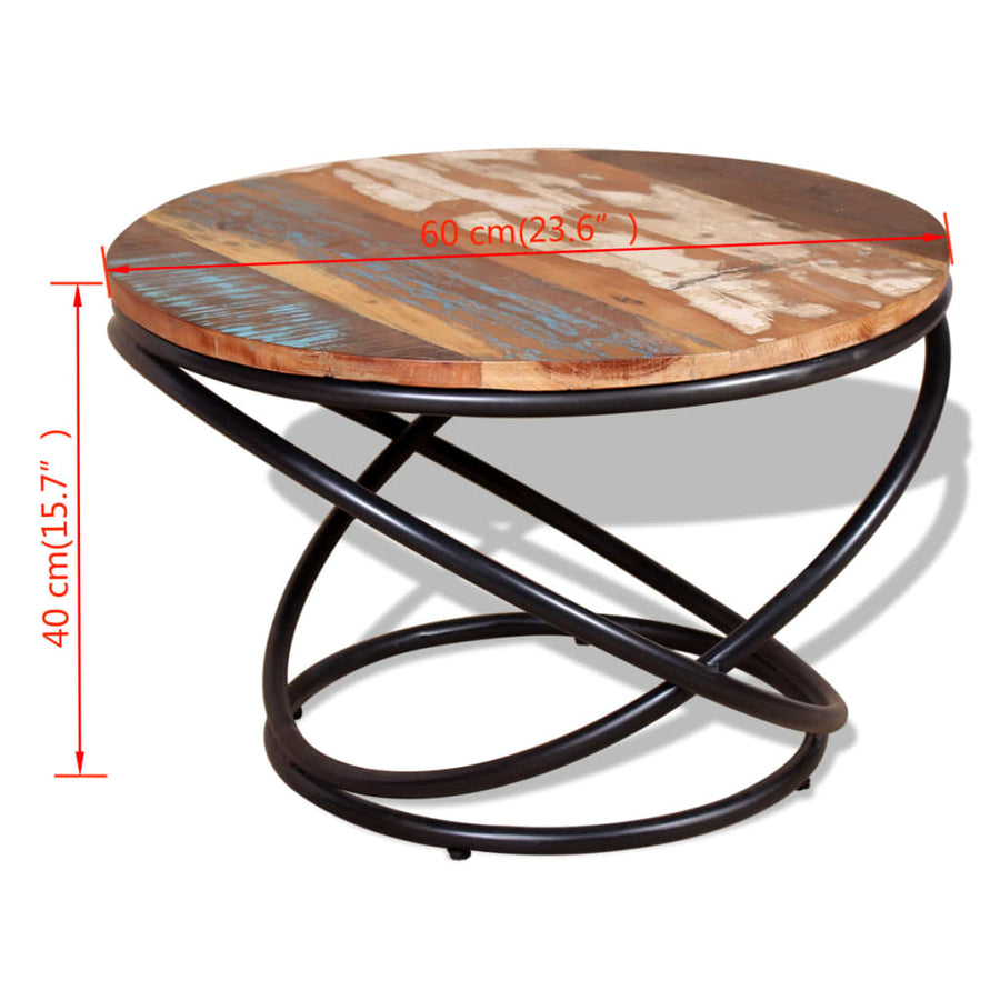 Salontafel 60X60X40 Cm Massief Gerecycled Hout
