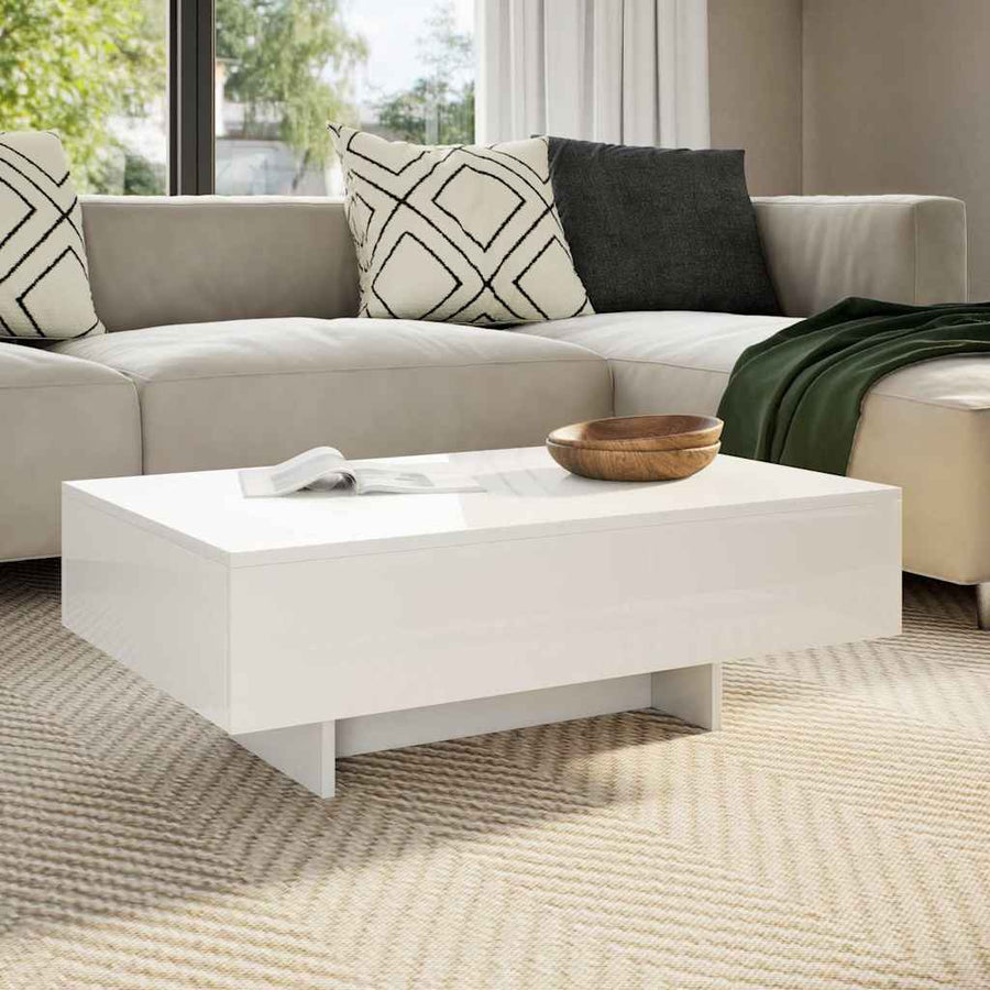 Salontafel hoogglans wit