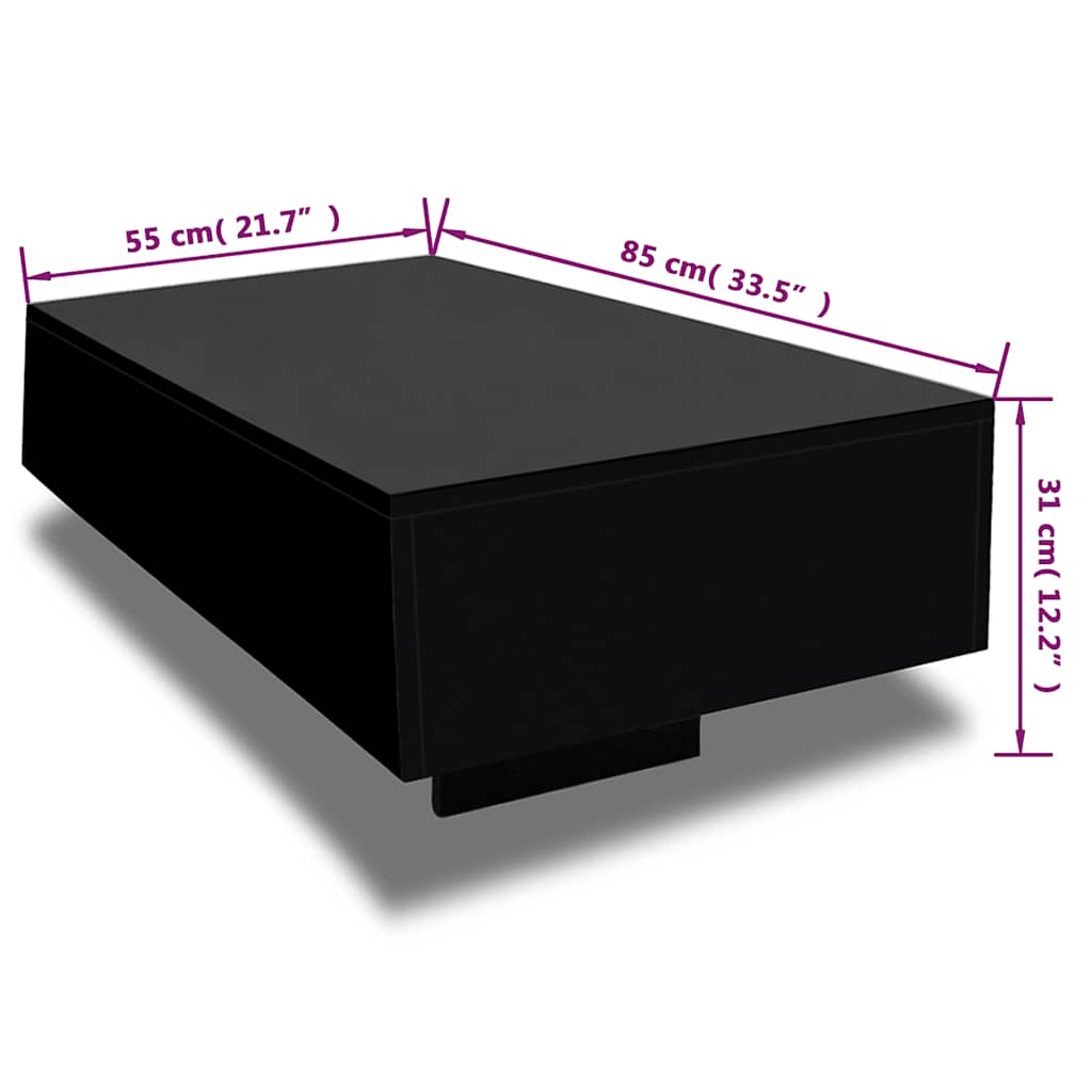 Salontafel Hoogglans Zwart