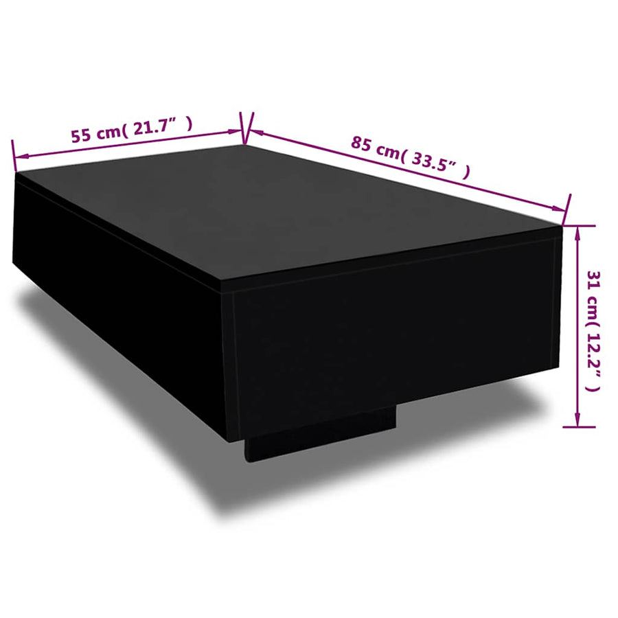 Salontafel Hoogglans Zwart