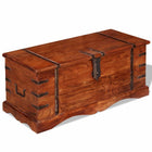 Opbergkist massief acaciahout 90x40x40 cm bruin